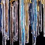 Люстра на подвесе с каркасом из металла и цветными подвесками из стекла Droplet Chandelier варинант исполнения - 2 | Loft Concept в Сочи