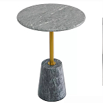 Кофейный столик круглый из мрамора серый Reliable Foundation варинант исполнения - 2 | Loft Concept в Сочи