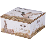 Чайная пара из фарфора с изображением утки и лисы 300 мл Hunting Porcelain Collection варинант исполнения - 3 | Loft Concept в Сочи