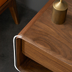 Прикроватная деревянная тумба с ящиком и нишей для хранения Moon Walnut Furniture варинант исполнения - 3 | Loft Concept в Сочи