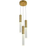 Подвесной светильник латунь Dew Drops Tube Brass Trio Hanging Lamp варинант исполнения - 2 | Loft Concept в Сочи