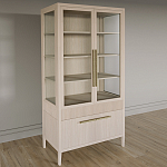 Витрина Primo со стеклянными фасадами и буфетом шпон Светлый дуб варинант исполнения - 3 | Loft Concept в Сочи