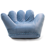 Дизайнерское плюшевое кресло в форме руки голубое Poltronova Joe Plush Baby Blue Armchair варинант исполнения - 1 | Loft Concept в Сочи