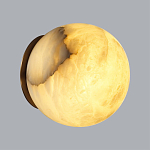 Настенно-потолочный светильник с плафоном в форме шара из алебастра Cryptocrystalline Stone варинант исполнения - 9 | Loft Concept в Сочи