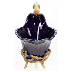 Чаша темно-синего цвета из фарфора с разноцветной птичкой Eden Garden porcelain and bronze варинант исполнения - 10 | Loft Concept в Сочи