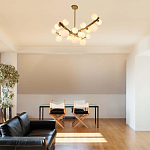 Люстра подвесная фигурная с белыми лампами в форме шара Felicitat варинант исполнения - 1 | Loft Concept в Сочи