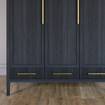 Большой Шкаф Primo Черный дуб с 3 дверьми и 3 выдвижными ящиками варинант исполнения - 2 | Loft Concept в Сочи