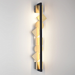 Бра вертикальное черного цвета с золотыми кругами и квадратами Gravyura варинант исполнения - 4 | Loft Concept в Сочи