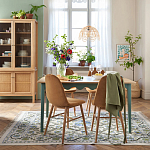 Деревянный обеденный стол Wavy Wooden Dining Table Green варинант исполнения - 6 | Loft Concept в Сочи