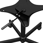 Стул с мягкой черной обивкой из велюра и подъемно-поворотным механизмом на колесиках Harper Black варинант исполнения - 5 | Loft Concept в Сочи