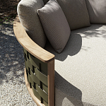 Дизайнерский уличный диван из массива дерева с плетеной спинкой PALINFRASCA Sofa варинант исполнения - 14 | Loft Concept в Сочи