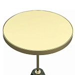 Кофейный столик с круглой зеркальной столешницей и мраморным основанием Stable Base варинант исполнения - 2 | Loft Concept в Сочи