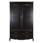 Шкаф черный с 4-мя ящиками и 2-мя дверцами в стиле Прованс Vintage варинант исполнения - 1 | Loft Concept в Сочи