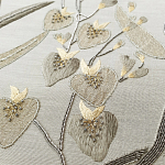 Обои с вышивкой ручной работы Moonlit Garden Original colourway on muslin варинант исполнения - 2 | Loft Concept в Сочи