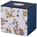 Кружка синяя из фарфора с рисунком цветов 400 мл Garden Whisper Porcelain Set  варинант исполнения - 2 | Loft Concept в Сочи