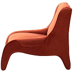 Дизайнерское кресло оранжевое в мягкой велюровой обивке Granger Armchair Orange варинант исполнения - 2 | Loft Concept в Сочи