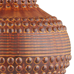 Настольная лампа темно-коричневая с тканевым абажуром в форме конуса Сhieftain варинант исполнения - 1 | Loft Concept в Сочи