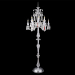 Торшер с 12-ю белыми текстильными абажурами и хрустальными подвесками Lustre Reverie варинант исполнения - 3 | Loft Concept в Сочи