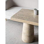 Столик приставной с квадратной столешницей Textured Cream Table варинант исполнения - 6 | Loft Concept в Сочи