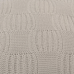 Подушка из хлопка рельефной вязки серого цвета Eden Line варинант исполнения - 3 | Loft Concept в Сочи