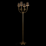 Торшер с металлическим основанием бронзового цвета с черными конусовидными абажурами Dignity варинант исполнения - 2 | Loft Concept в Сочи