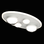 Потолочный светильник овальной формы белого цвета с 4-мя лампами Lunar Pebbles варинант исполнения - 2 | Loft Concept в Сочи