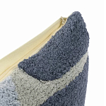 Чехол на подушку с рисунком серо-синего цвета Elan Textured варинант исполнения - 3 | Loft Concept в Сочи