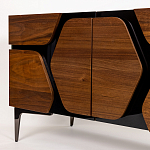 ТВ-тумба с узором из шпона на фасаде Sahara варинант исполнения - 6 | Loft Concept в Сочи