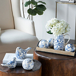 Набор керамических шаров с синей росписью Oriental Blue & White Ornament Vases варинант исполнения - 4 | Loft Concept в Сочи