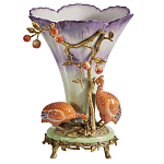 Ваза с цесарками из фарфора с бронзовыми элементами Garden of Eden варинант исполнения - 1 | Loft Concept в Сочи