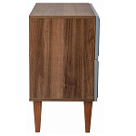 Тумба прикроватная серая из массива бука с 2-мя ящиками Wenge Light варинант исполнения - 3 | Loft Concept в Сочи