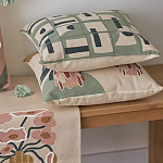 Подушка декоративная зеленого цвета с геометрическим рисунком Divine Abstractions варинант исполнения - 6 | Loft Concept в Сочи