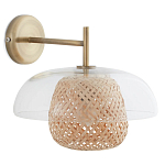 Бра с плафоном из плетенного бамбука Corzine варинант исполнения - 1 | Loft Concept в Сочи