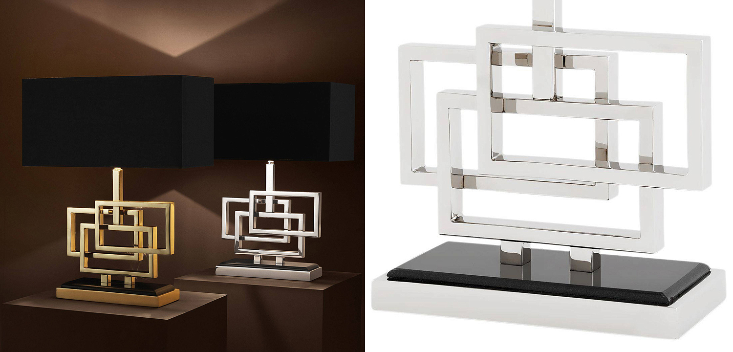 Настольная лампа Eichholtz Table Lamp Windolf Nickel Настольная лампа Eichholtz Table Lamp Windolf Nickel - Loft-Concept в Сочи