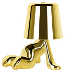 Настольная лампа фигурная цвета золото с гладким абажуром Высота 17 см Sophia варинант исполнения - 2 | Loft Concept в Сочи