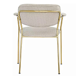 Стул Singer Chair с подлокотниками серый на золотистых ножках варинант исполнения - 4 | Loft Concept в Сочи