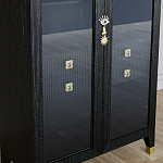 Дизайнерский шкаф витрина Elsa Dreams Black с 4-мя ящиками варинант исполнения - 3 | Loft Concept в Сочи