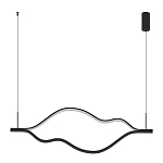 Подвесной светильник волнообразный изогнутый черного цвета 4000К Spiral Lighting варинант исполнения - 3 | Loft Concept в Сочи