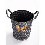 Железное кашпо Gold butterfly design варинант исполнения - 2 | Loft Concept в Сочи