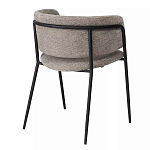 Стул полукруглый с каркасом из металла и мягким сиденьем и спинкой Soft Chenille варинант исполнения - 1 | Loft Concept в Сочи