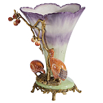 Ваза с цесарками из фарфора с бронзовыми элементами Garden of Eden варинант исполнения - 4 | Loft Concept в Сочи