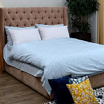 Постельное белье голубого цвета из перкаля с принтом 200х220 см Aurora Allure варинант исполнения - 5 | Loft Concept в Сочи