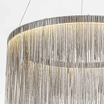Подвесная кольцевая люстра с металлическими цепочками Fringe Chain Horizontal Ring Light варинант исполнения - 4 | Loft Concept в Сочи