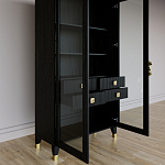 Дизайнерский шкаф витрина Elsa Dreams Black с 4-мя ящиками варинант исполнения - 7 | Loft Concept в Сочи