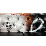 Диван Честерфильд граффити graffiti Orange Sofa натуральная кожа варинант исполнения - 8 | Loft Concept в Сочи