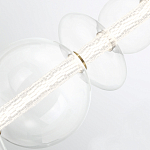 Подвесной светильник линейный с прозрачными стеклянными шарами разного диаметра Eurofase варинант исполнения - 13 | Loft Concept в Сочи