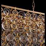 Люстра овальная каскадная с подвесками в форме колец Galaxy of Light варинант исполнения - 3 | Loft Concept в Сочи