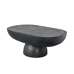 Столик кофейный черного цвета с овальной столешницей и круглым основанием Black Dalmen Table варинант исполнения - 5 | Loft Concept в Сочи