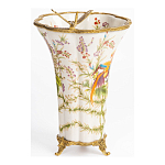 Ваза из фарфора с бронзовой стрекозой  Paradise Dragonfly варинант исполнения - 2 | Loft Concept в Сочи