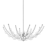 Люстра  с круглыми прозрачными шарами на серебряном каркасе Silver Stalk варинант исполнения - 2 | Loft Concept в Сочи